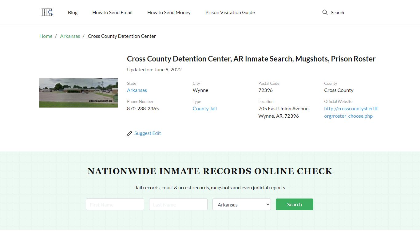 Cross County Detention Center - alleghanysheriff.org